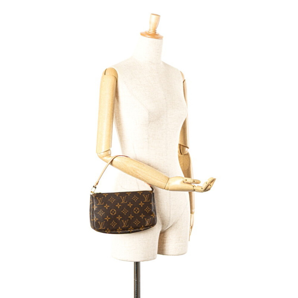 LOUIS VUITTON Brown Monogram Leather Pochette Mini Bag - Picture 12 of 12